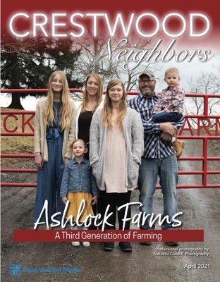 Beautiful family on the cover of the Crestwood magazine