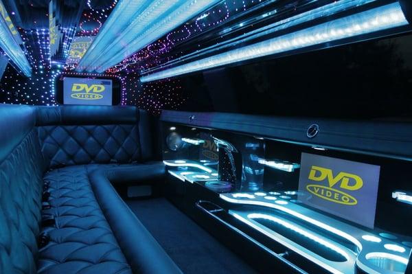 Inside the new limo