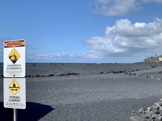 Beach covered by lava in 2018