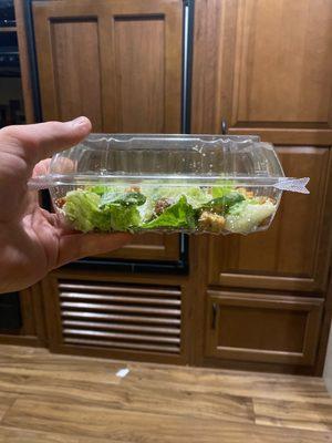 Really small "large salad"