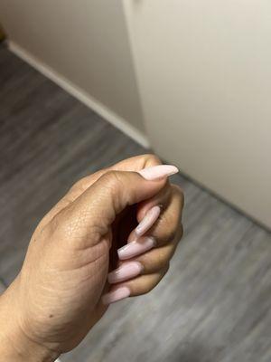 My nails are not fully painted.