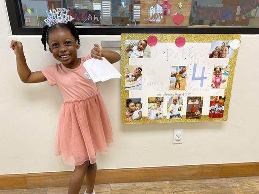 4th Birthday celebration with poster - Aug 2023