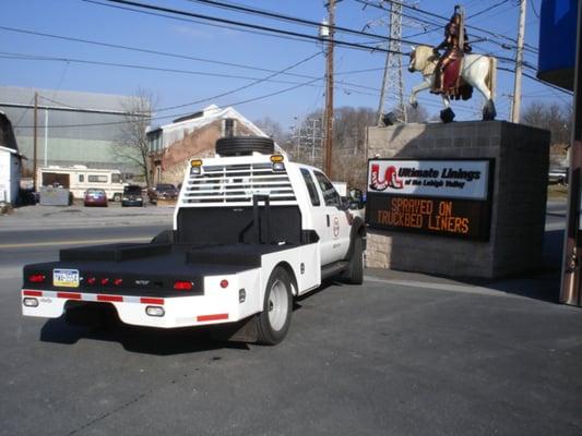 Specialty truck sprayed with Ultimate bed liner