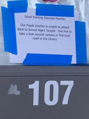 So common principal announced these signS would be around the school.