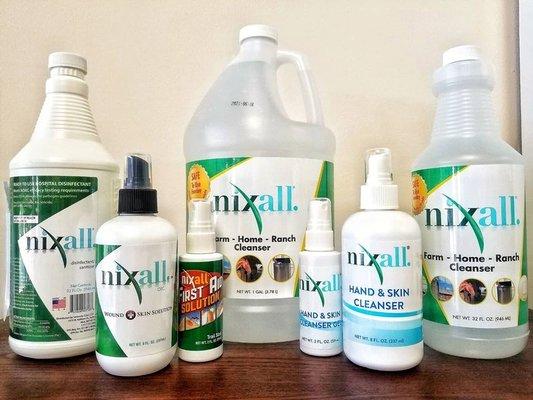 Nixall Sanitizing and Cleansing Products.