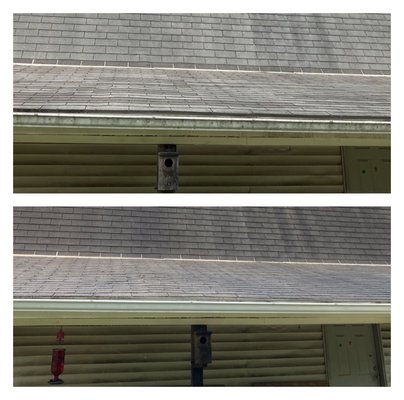 Gutters before and after