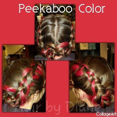 Red peekaboo color