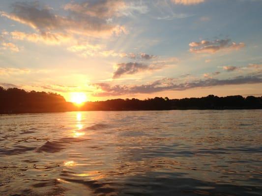 Lake gaston sunset.