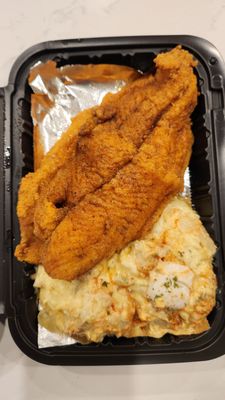 Fried Catfish with Honey and Old Bay + Potato Salad (to go)