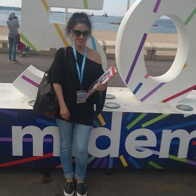 Anissa Boudjaoui Sutton is the founder and editor-in-chief of Pump It Up Magazine.  at Midem, Cannes, FRANCE