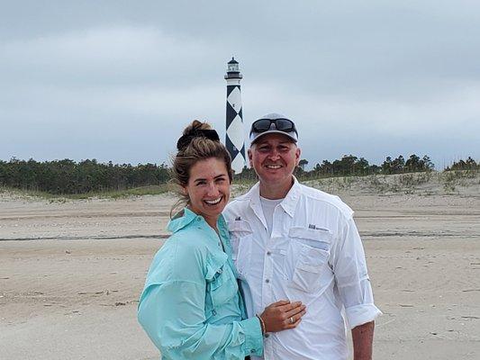 A romantic time can be had with H2O Captain.  Seen here on the oceanside at Cape Lookout Lighthouse