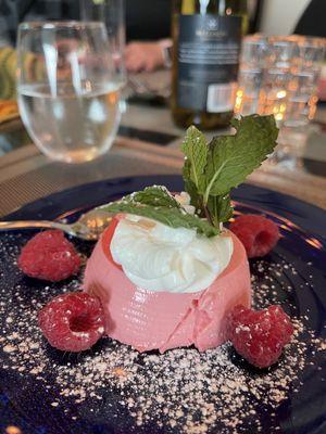 Raspberry Panna cotta