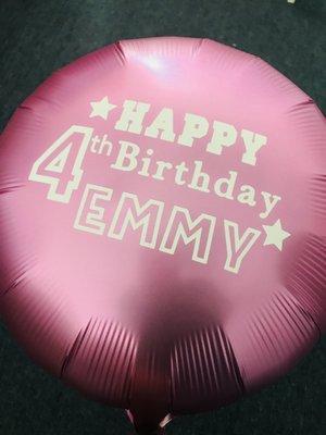 Personalized mylar balloon