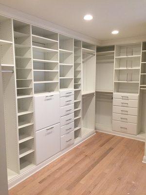 Installed a closet shelving system.