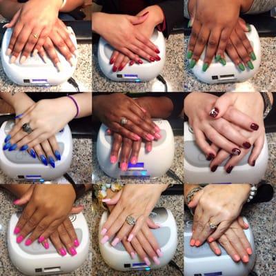 Great collection of shellac gel color. Check us out on  Facebook Kevin's nail spa Michelle for a lot more info!