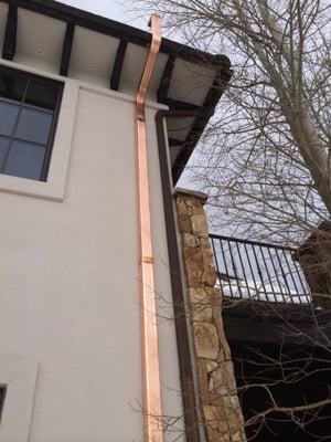 A custom copper radon system to match the home's style.