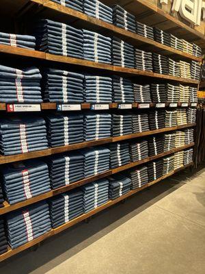 Well organized pant display