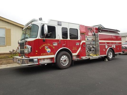 Pismo beach fire department engine 64 on a medical