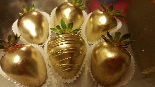 24 K Gold Strawberries