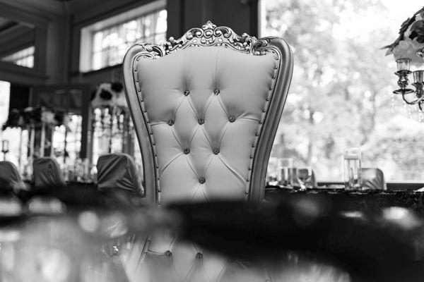 Wedding Decor at The Anderson Country Club  (Throne Chair Rental)