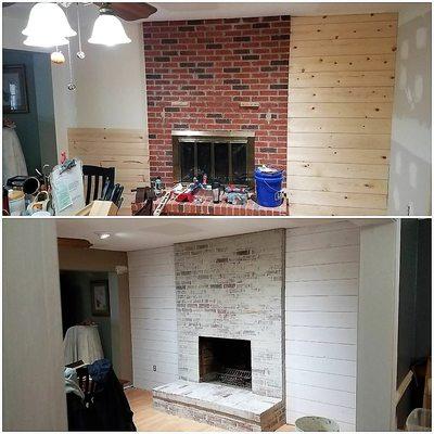 Before and After Fireplace