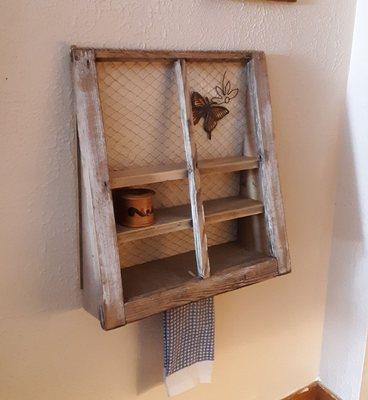 Old window turned into nice little shelf