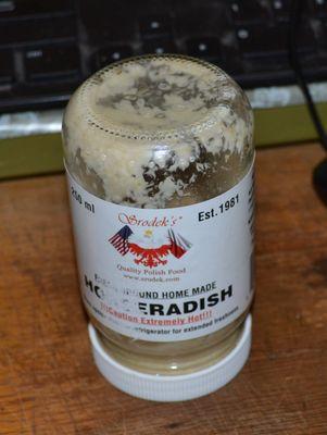 Horseradish from Srodek's which had absolutely NO HEAT.