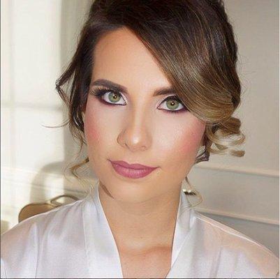 Flawless Makeup and Bridal Updo on this Bride to be