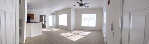 2 bedroom - livingroom/dining room. I love all the windows and light.