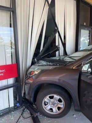 We'd like this customer to park a little more carefully at our office next time.