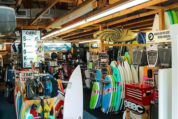 Board Rentals + great selection of surfboards in Outer Banks Boarding Company.