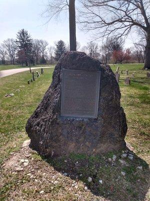 A Stone marking Greenlawn Cemetery