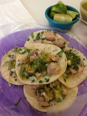 Chicken tacos.