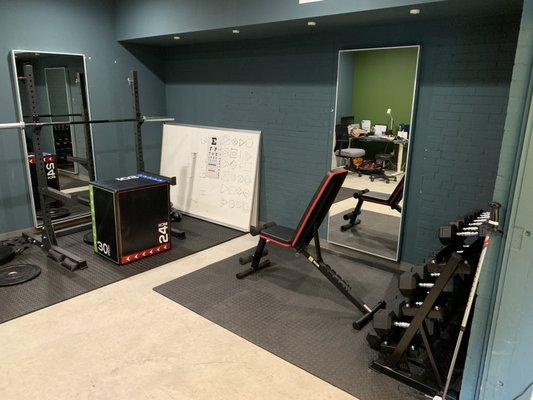 Personal training and community gym area