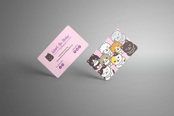 Graphic Design Project: Adopt Me Meow Business Cards