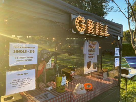 Outside the booth at the Cinespia screening