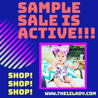 HUGE SAMPLE SALE! Don't miss out.