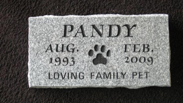 Pet stone gray marker for home garden use.