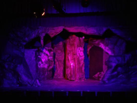 A cave is just one of many sets that have graced the stage over the years.