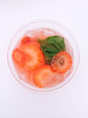 Strawberry basil lemonade