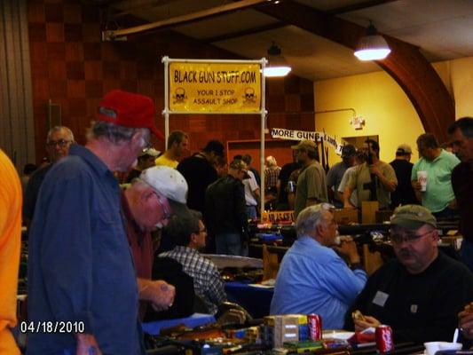 Inside gun and knife show.