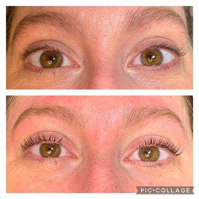 Lash lift and brow wax