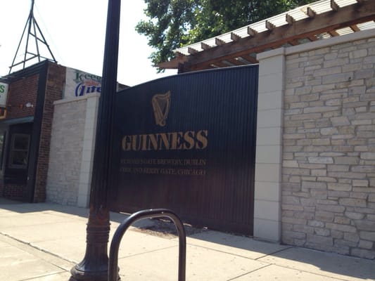 Look for the Guinness fence