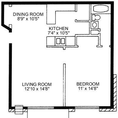 1 Bedroom 1 Bathroom Apartment "The Summit"