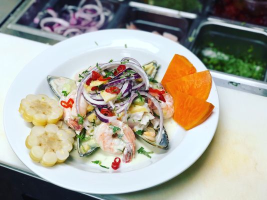 Ceviche al mango muy rico