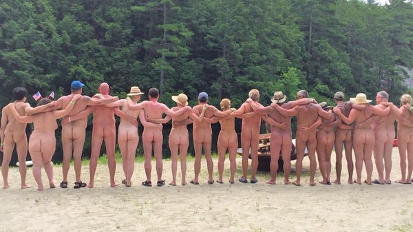 Friends on our sandy pond beach!