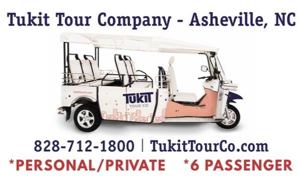 Tukit Tour Company all tour are Personal/Private. We have 4 / 6 seat electric Tuk Tuks