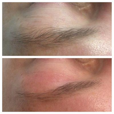 Brows - before and after.