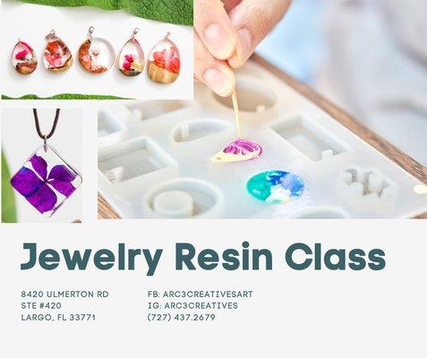 Create your own unique jewelry from UV resin, leave with a kit to be able to make more at home.