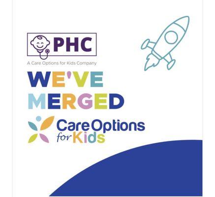 'Care Options for Kids' is a recent business merge name change - formerly known as 'Pediatric Healthcare Connection'.